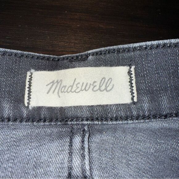 Madewell 9" High-Rise Skinny Ankle Jeans Womens Sz 27 Black Button Fly Raw Hem - Picture 9 of 15